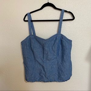 loft denim tank top